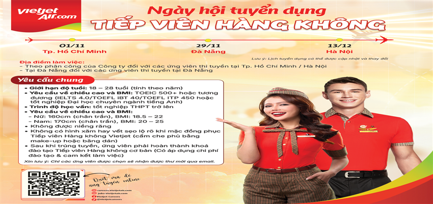 VIETJET AIR TUYỂN DỤNG